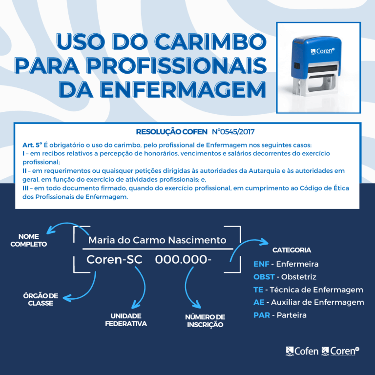 qual a importância do carimbo na enfermagem